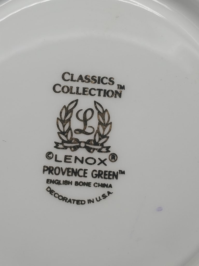 Set of 6 Lenox Provence Green Cup & Saucer Sets LK
