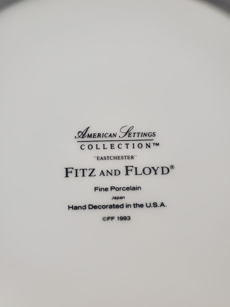 Set of 4 Fitz & Floyd Eastchester Dinner Plates