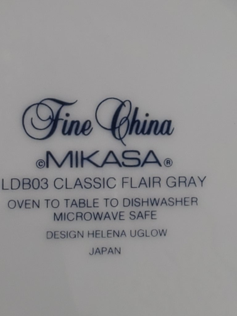 Mikasa Classic Flair Gray Sugar Bowl Cover Only LK