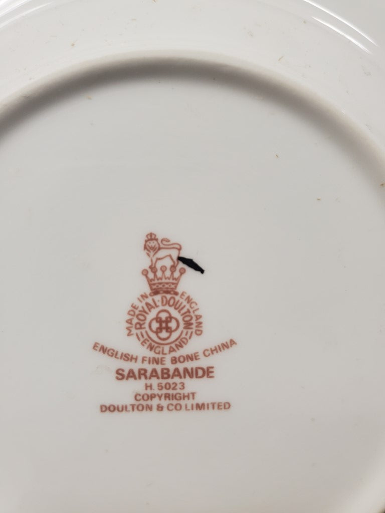 Set of 5 Royal Doulton Sarabande Rim Soup Bowls