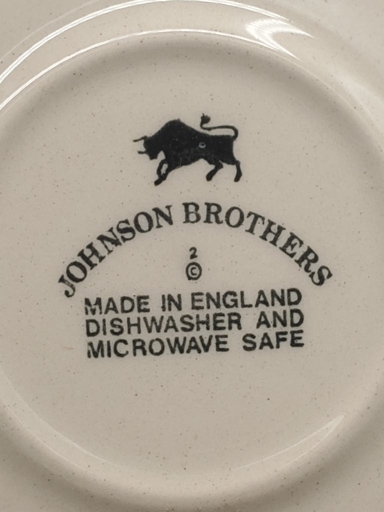 Set of 6 Johnson Brothers Petite Fleur Blue Cup & Saucer Sets LK