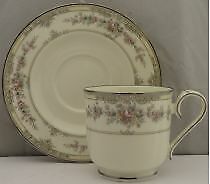 Set of 2 Noritake Shenandoah Footed Cup & Saucer Sets