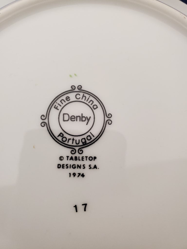 Set of 4 Denby Your Majesty Rim Soup Bowls LK
