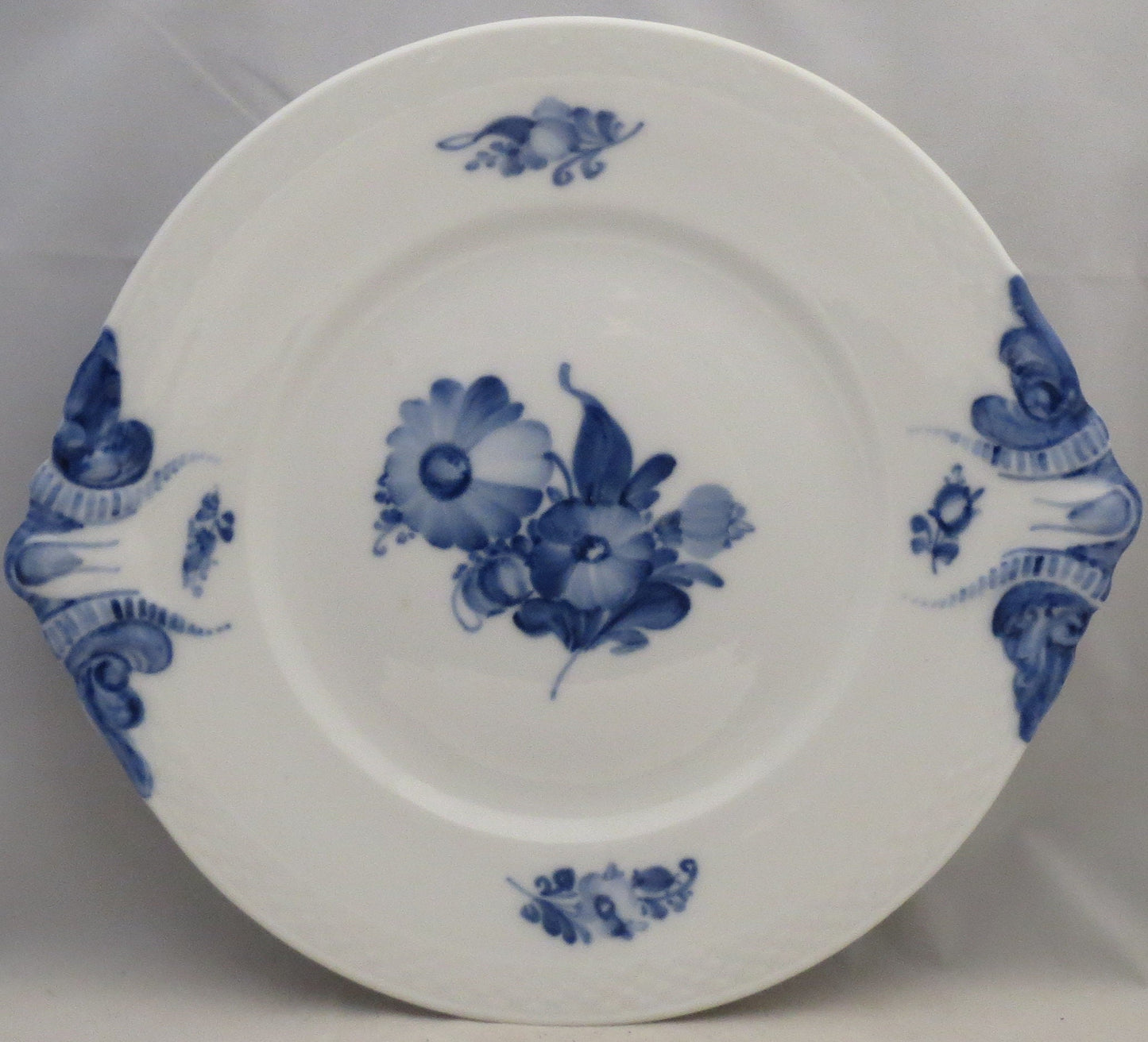 Royal Copenhagen Blue Flowers Braided Handled Cake Plate 8162 (Imperfect )