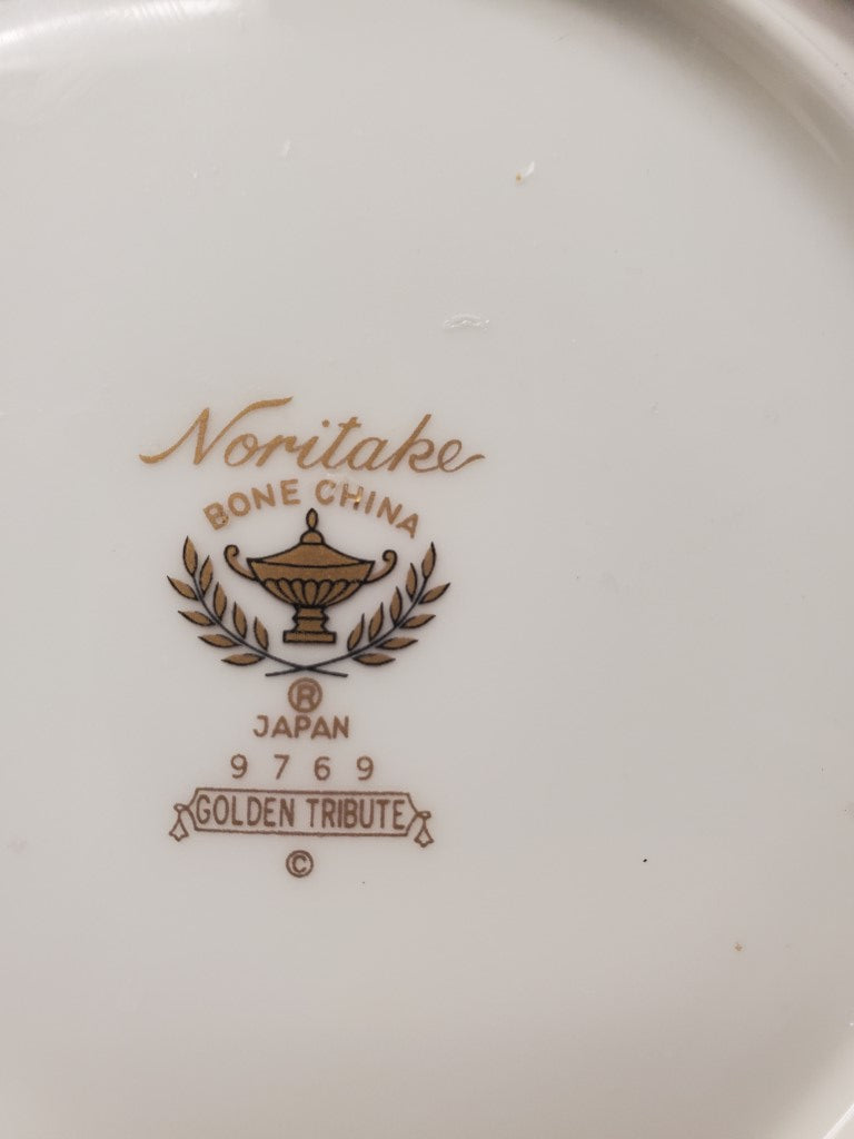 Noritake Golden Tribute Assorted Lot - Dinner Plate, Salad Plate, Bread Plate
