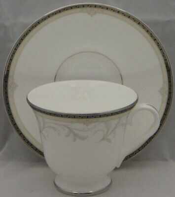 Set of 3 Waterford Brocade Footed Cup & Saucer Sets