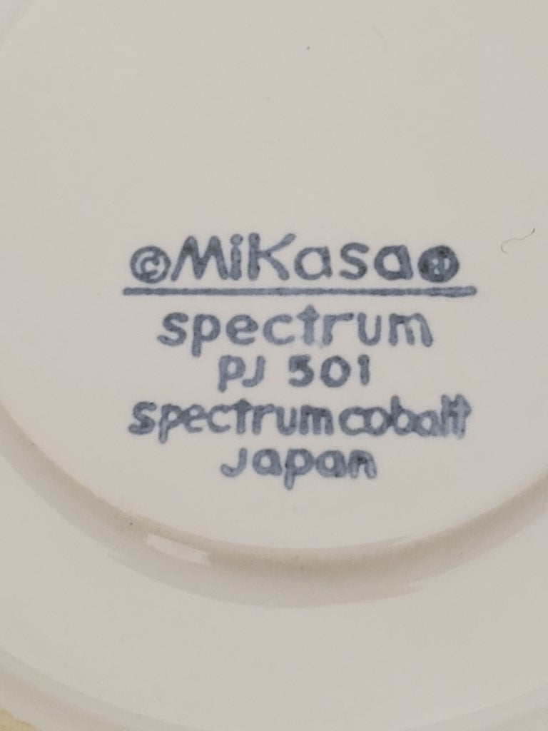 Set of 7 Mikasa Spectrum Cobalt (PJ 501) Cup & Saucer Sets