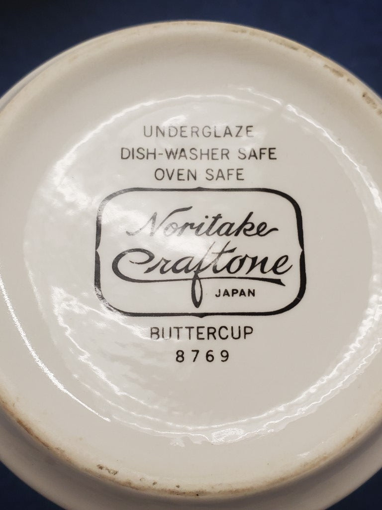 Noritake Buttercup Creamer & Sugar Bowl with Lid LK