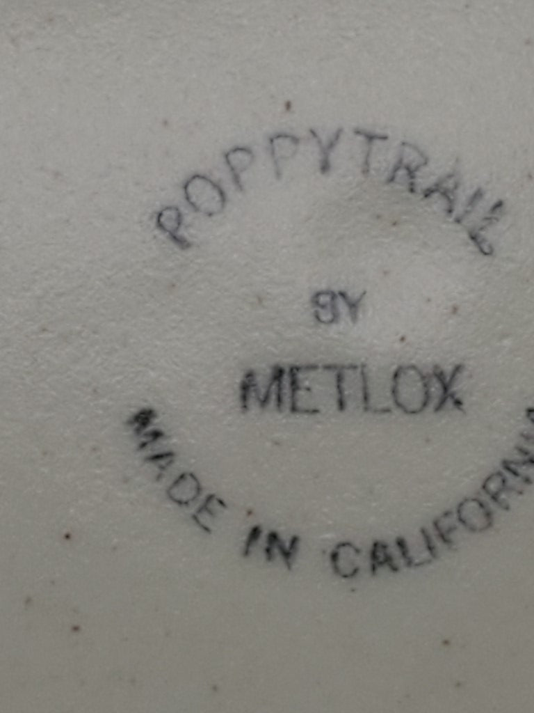 Set of 7 Metlox - Poppytrail - Vernon Provincial Fruit Green Dinner Plates LK