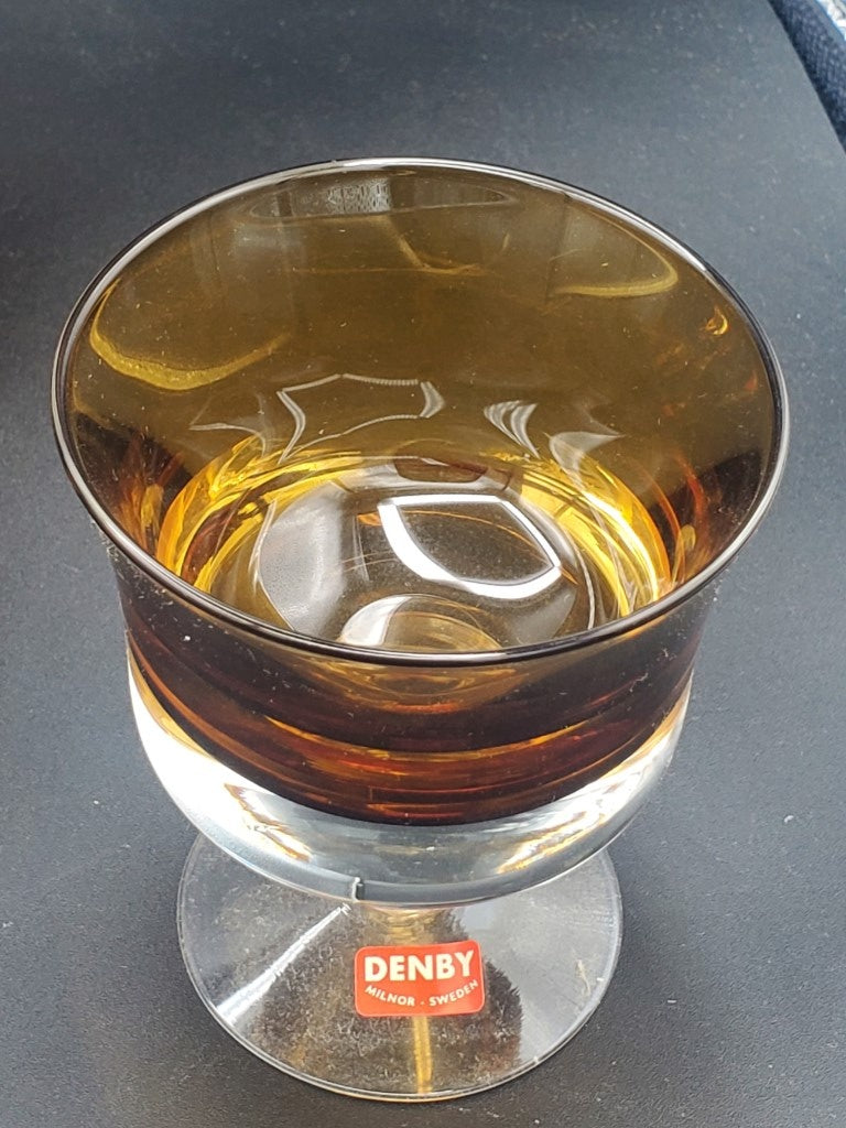Set of 6 Denby Mirage Brown Champagne/Tall Sherbets LK