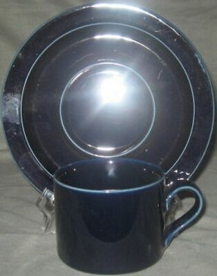 Set of 3 Dansk Bistro Blue Cup & Saucer Sets