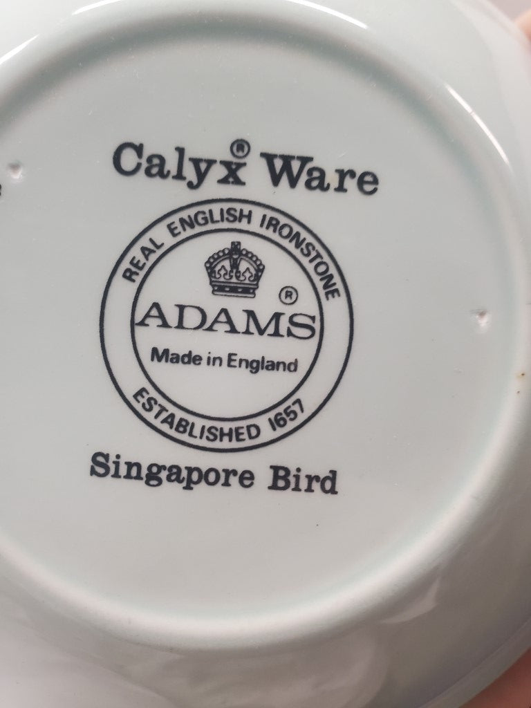 Set of 8 Adams Singapore Bird Coupe Cereal Bowls LK