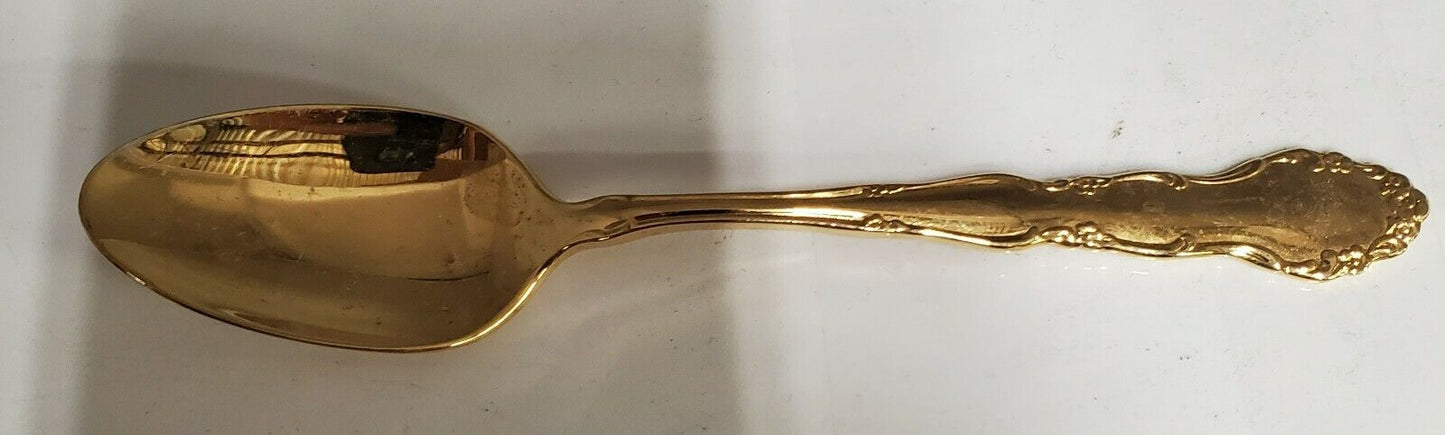 Set of 4 Onieda Golden Flirtation Place/Oval Spoons