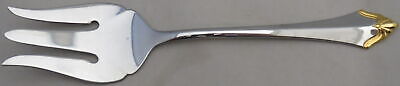 Oneida Golden Kenwood (Stainless-Gold) Medium Solid Cold Meat Serving Fork