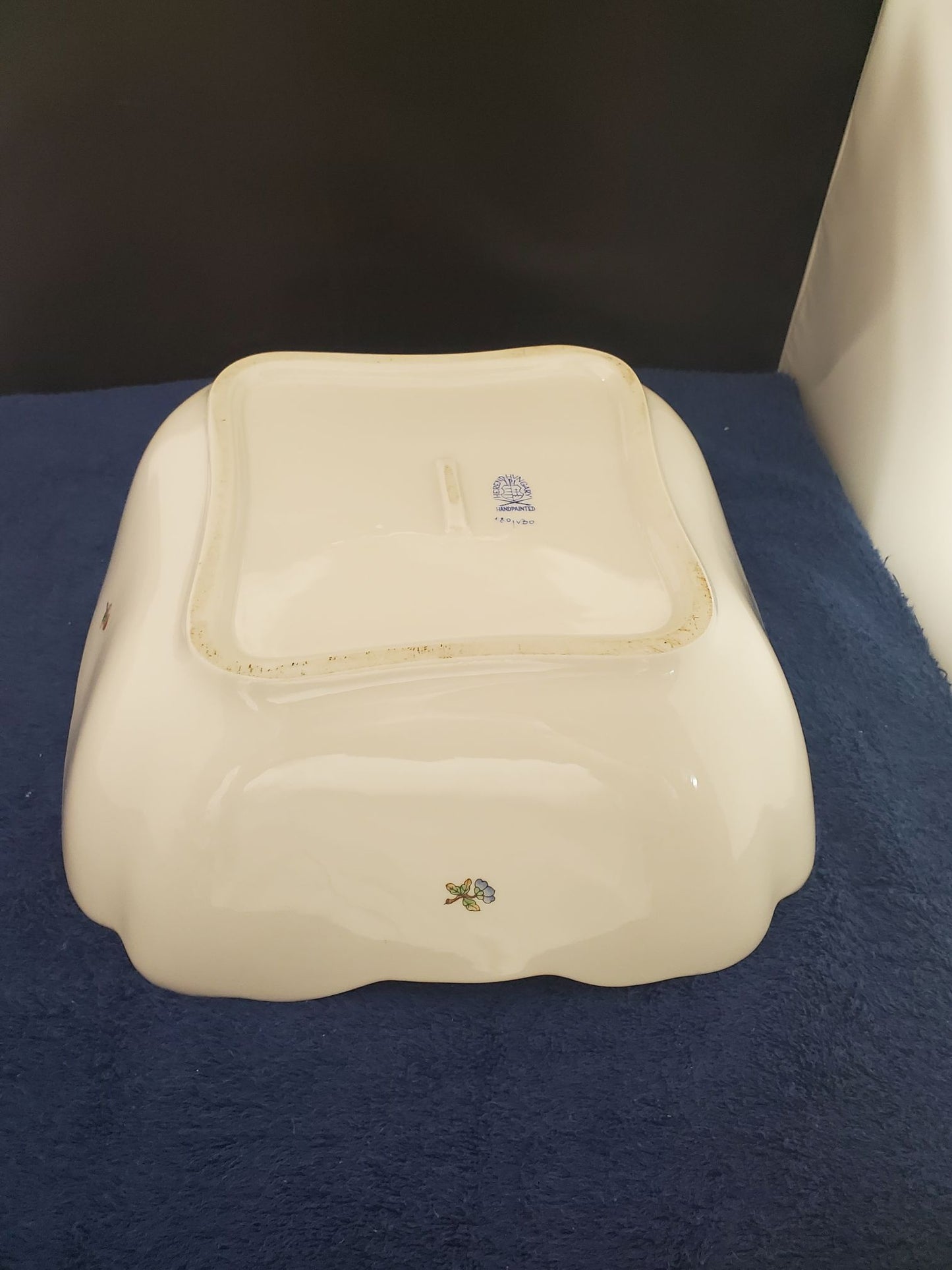 Herend Queen Victoria (VBO) 10" Square Salad Serving Bowl (180)