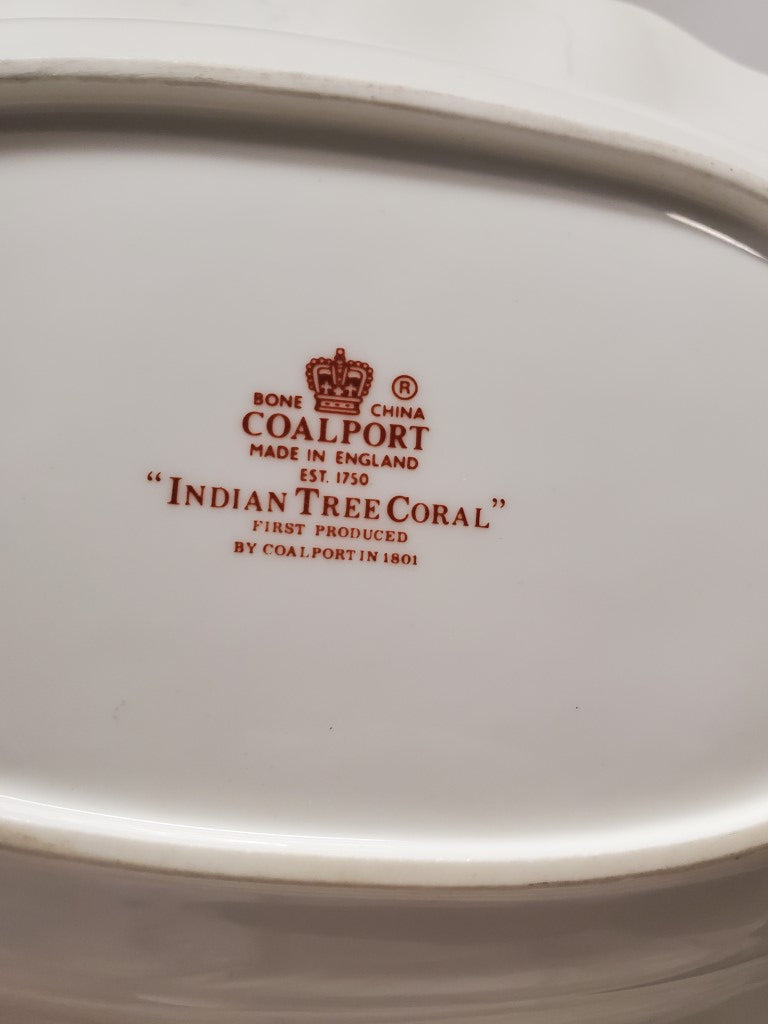 Coalport Indian Tree Coral Oval Vegetable Bowl LK
