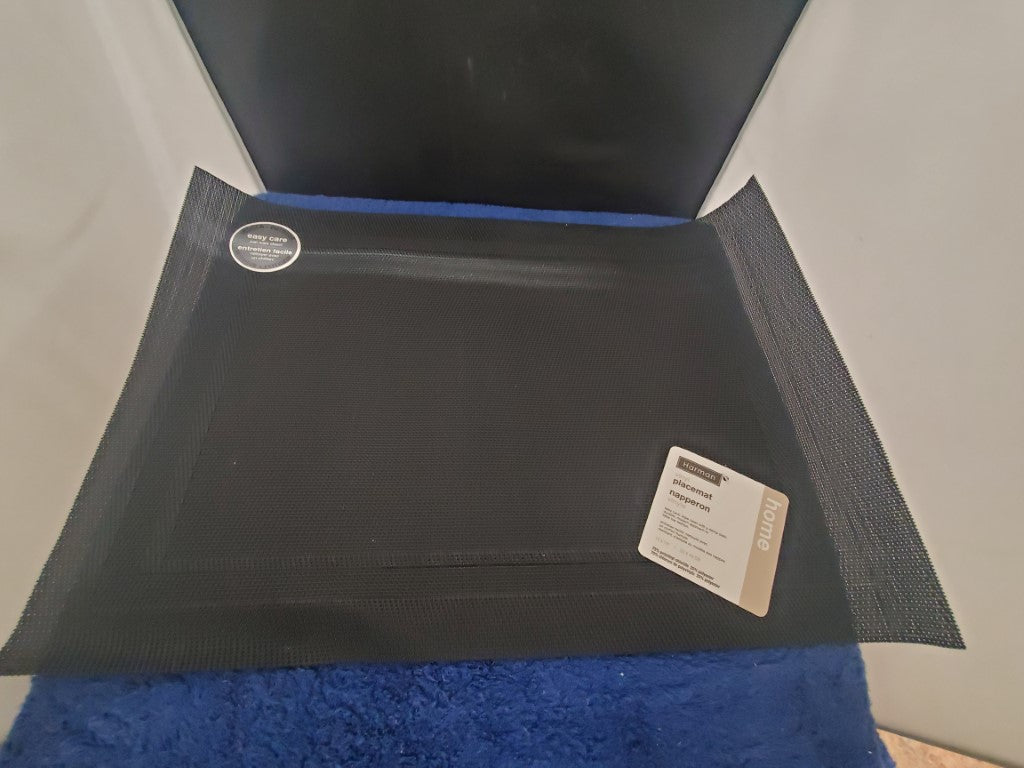 Set of 6 Harman Lustre (Easy Care) Black Placemats