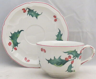 Villeroy & Boch Holly Flat Cup & Saucer Set