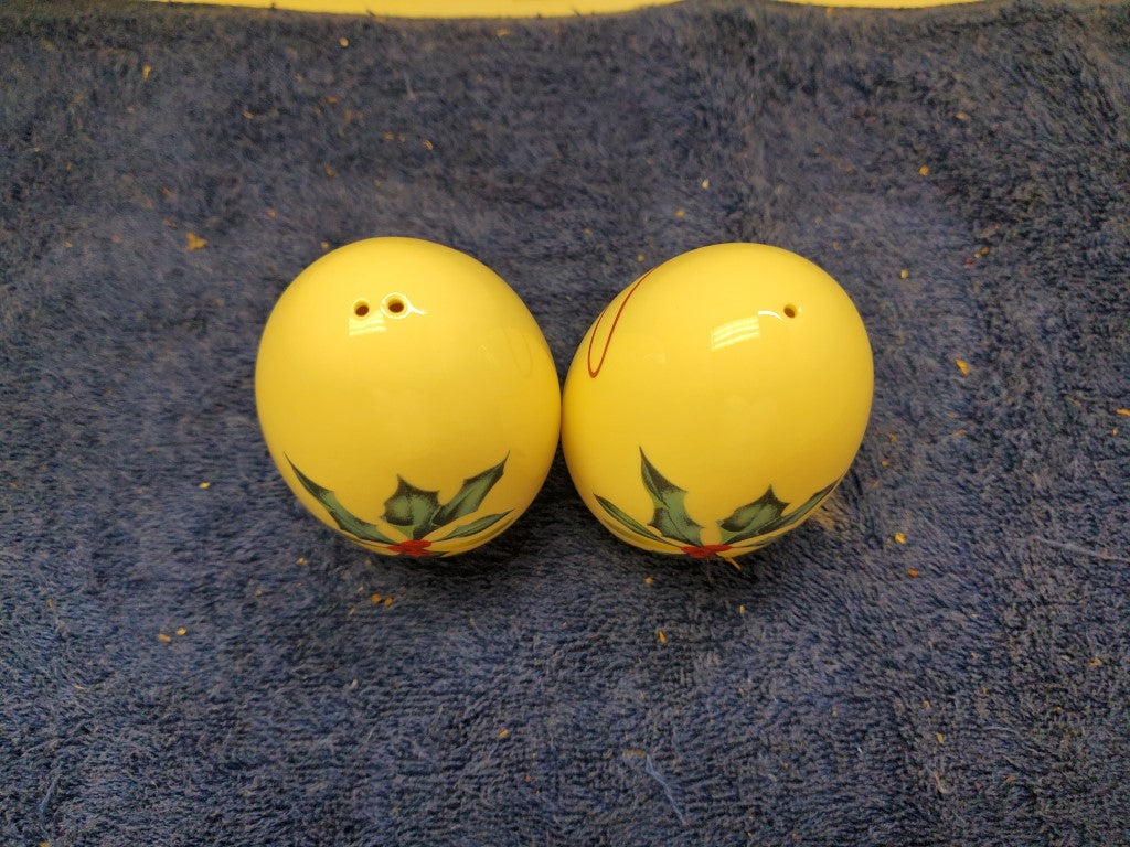 Lenox Winter Greetings Egg Shaped Salt & Pepper Set