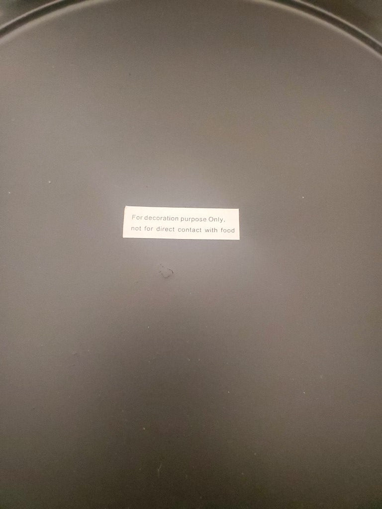 Set of 6 Impulse Glitter Black Chargers