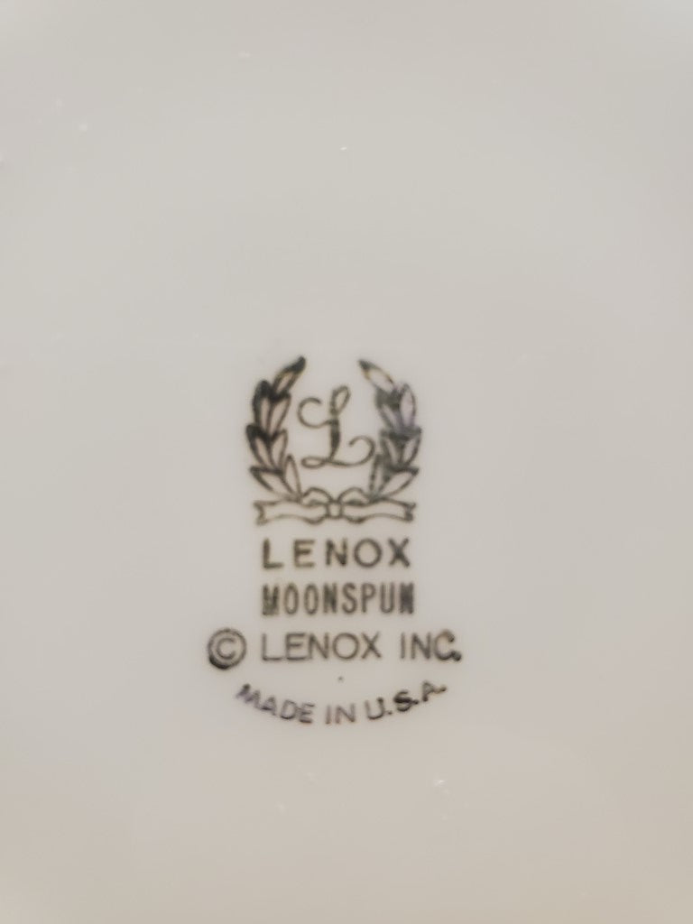 Set of 5 Lenox Moonspun Dinner Plates LK