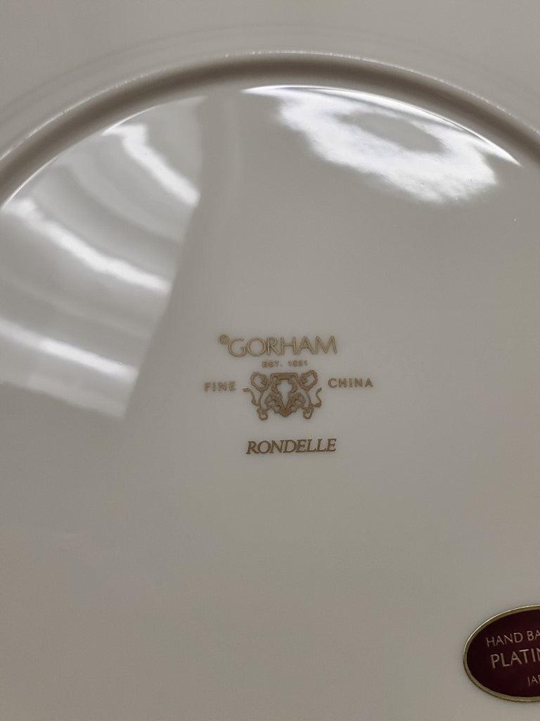 Set of 2 Gorham Rondelle Dinner Plates LK