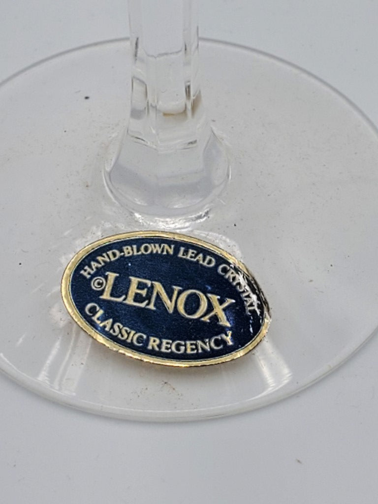 Set of 4 Lenox Crystal Classic Regency WIne Glasses LK