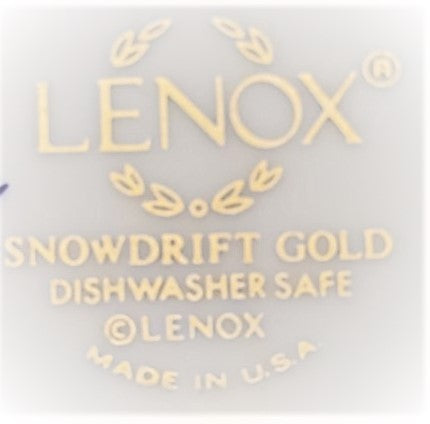 Set of 3 Lenox Snowdrift Gold Dinner Plates LK