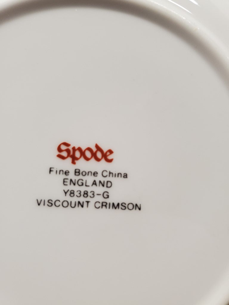 Set of 3 Spode Viscount Crimson Salad Plates LK