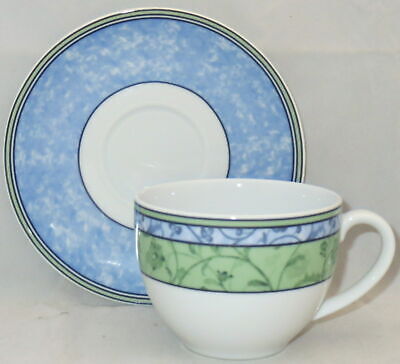 Set of 4 Wedgwood Watercolour Flat Cup & Saucer Sets