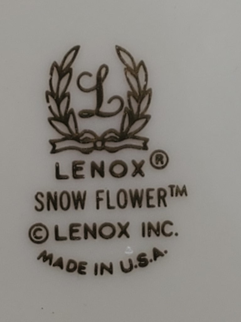 Set of 5 Lenox Snow Flower Salad Plates LK