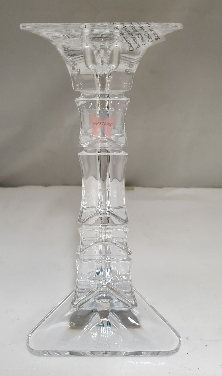 Set of 2 Waterford Crystal "Cathy" Single Light Candlestick 8"