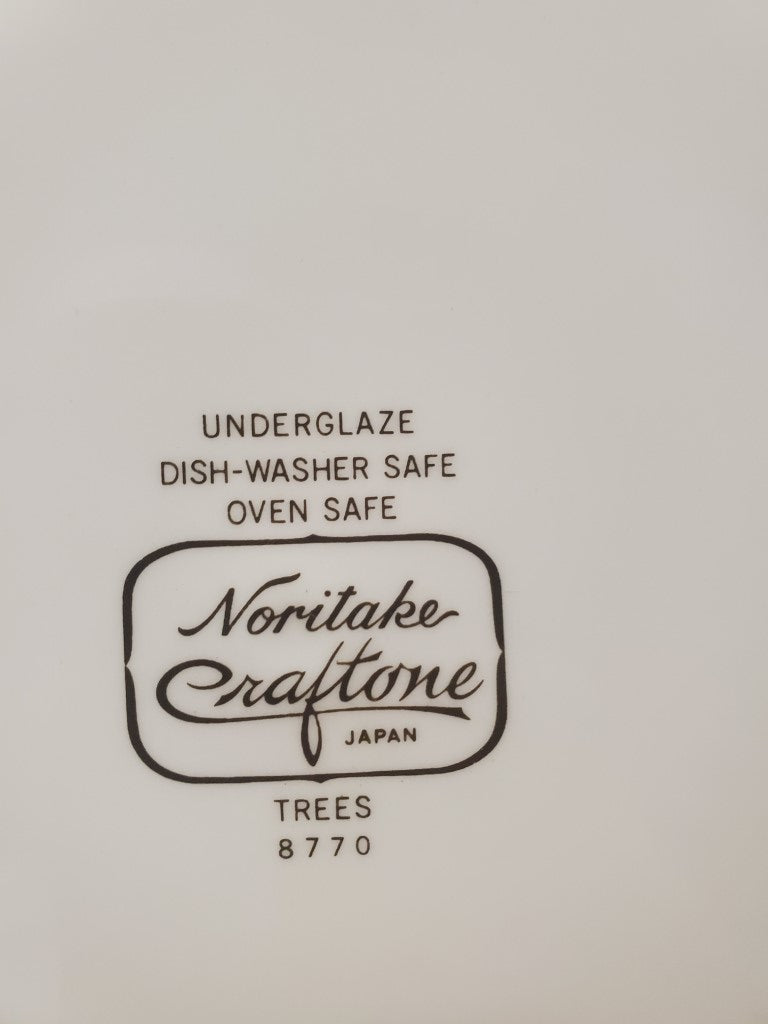 Set of 7 Noritake Trees Dinner Plates LK