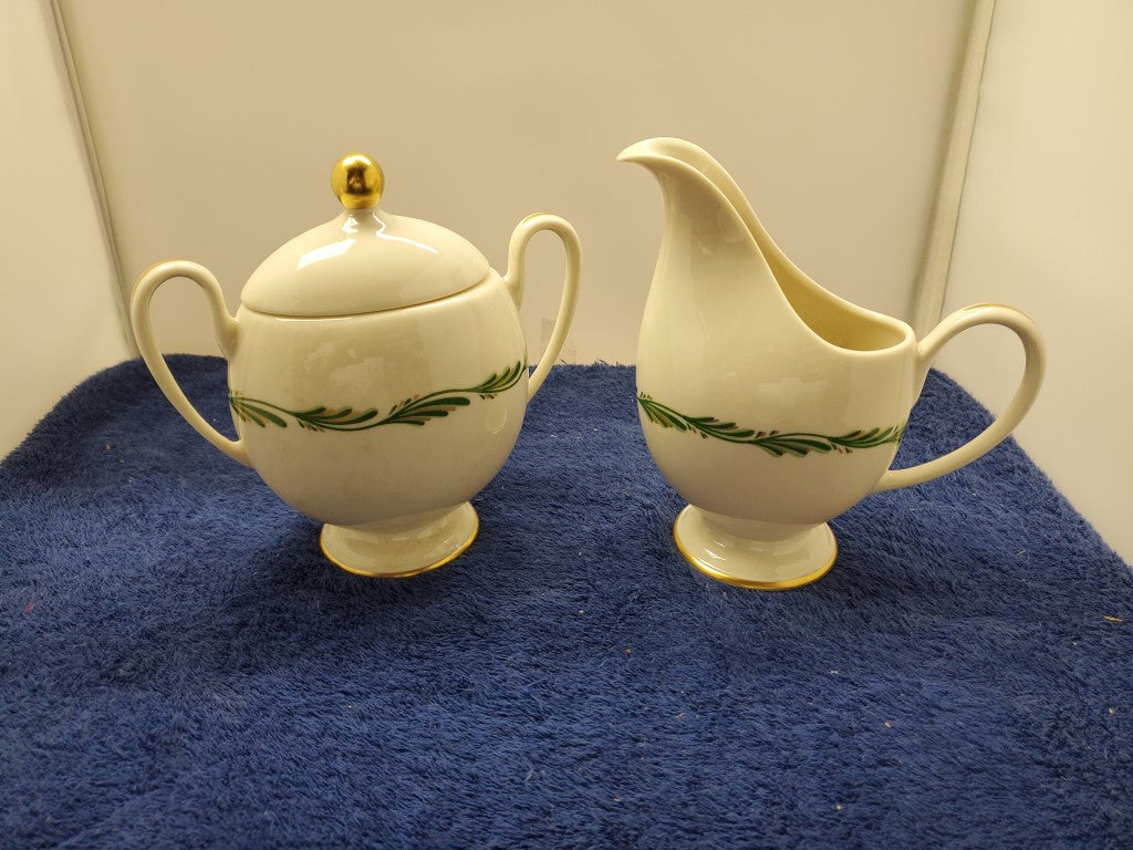 Franciscan Arcadia Creamer and Sugar Bowl with Lid LK