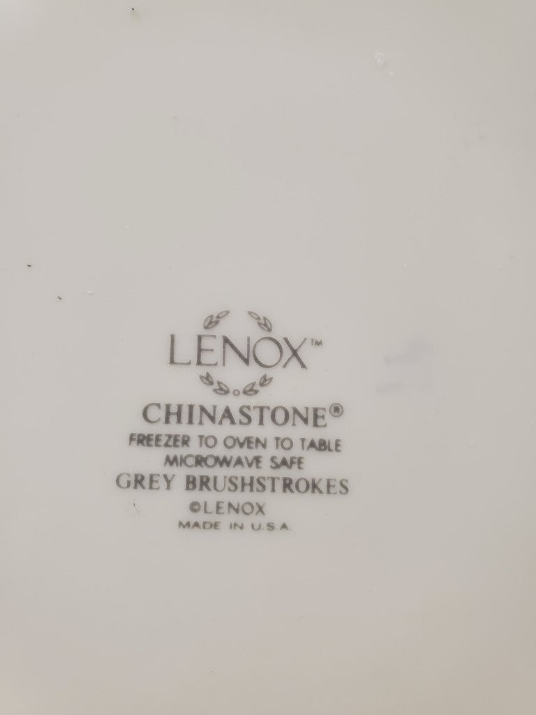 Set of 4 Lenox Grey Brushstrokes Salad Plates LK