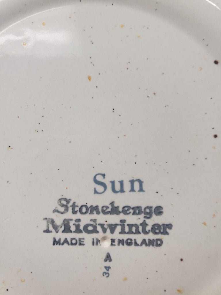 Set of 3 Stonhedge Midwinter Sun Bread & Butter Plates