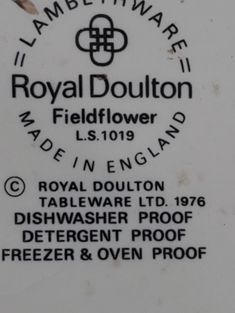 Set of 4 Royal Doulton Fieldflower Coupe Soup Bowls LK