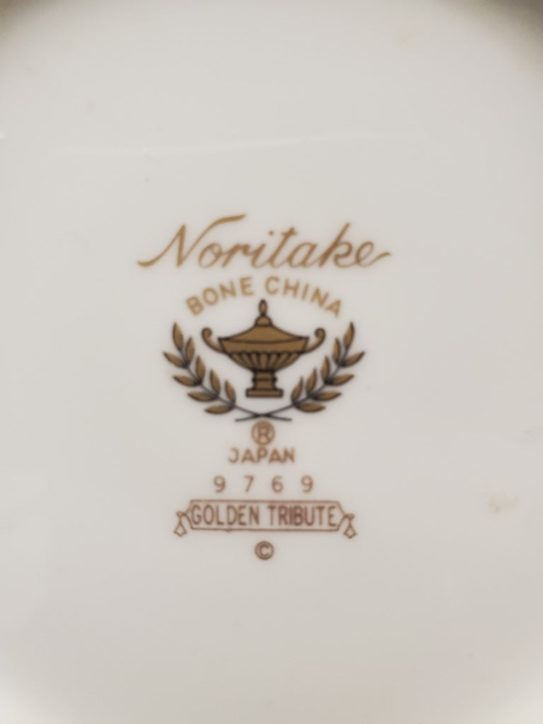 Noritake Golden Tribute Creamer & Sugar Bowl with Lid LK