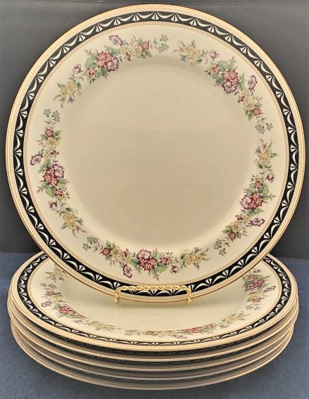 Set of 6 Mikasa Diplomat Dinner Plates LK