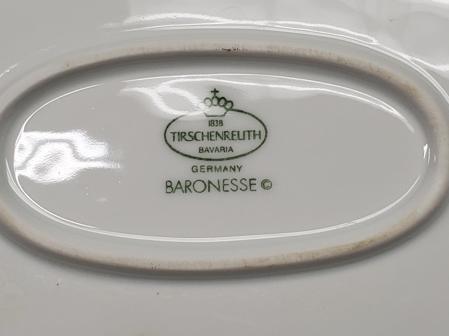 Tirschenreuth Fleur de Lis 13" Oval Serving Platter