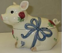 Lenox Poppies Barnyard Sugar Bowl & Lid W/Spoon