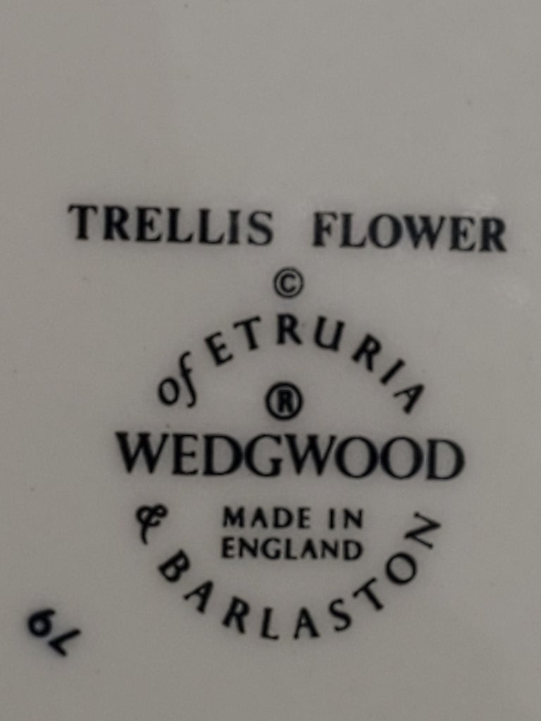 Set of 4 Wedgwood Trellis Flower Salad Plates LK