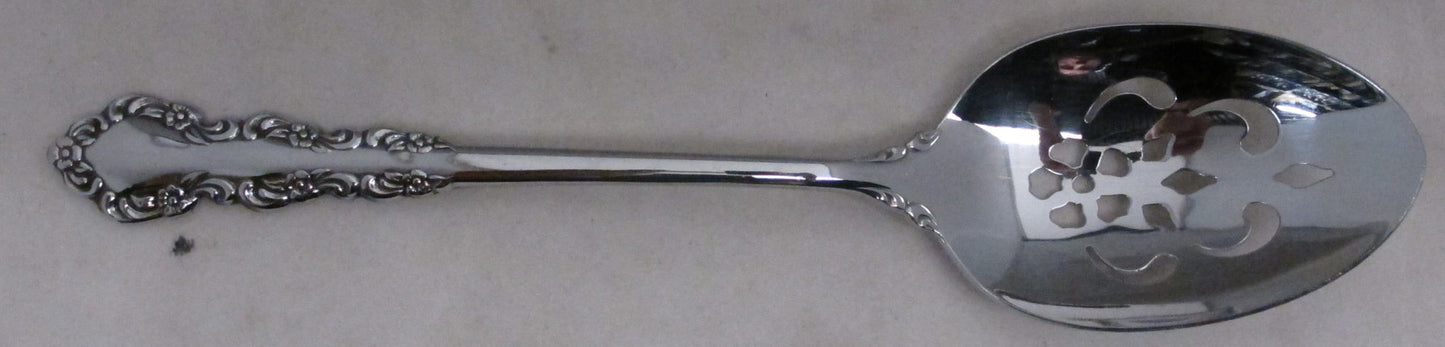 Oneida Silver Shelley (Stainless) Pierced Tablespoon (Serving Spoon)