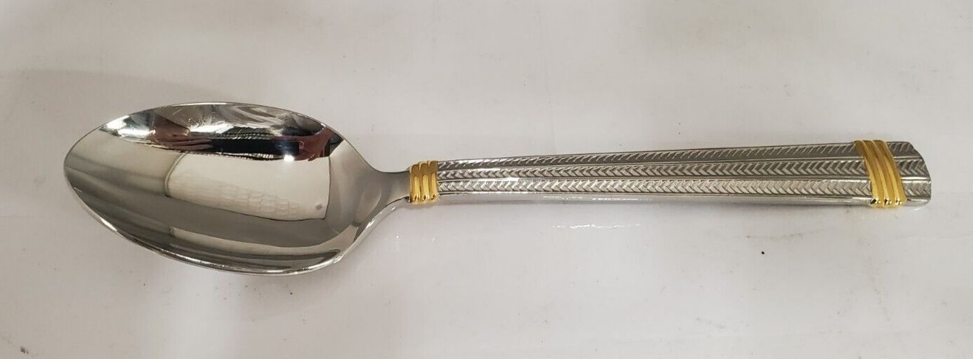 Set of 2 Ralph Lauren Golden Wainwright Place/Oval Soup Spoons
