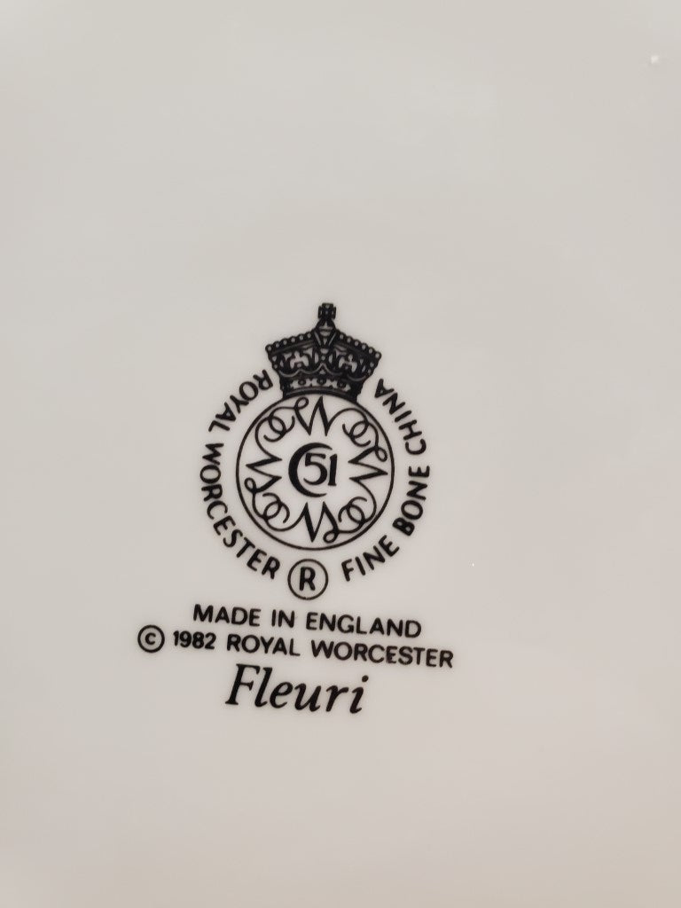 Royal Worcester Fleuri Chop Plate LK