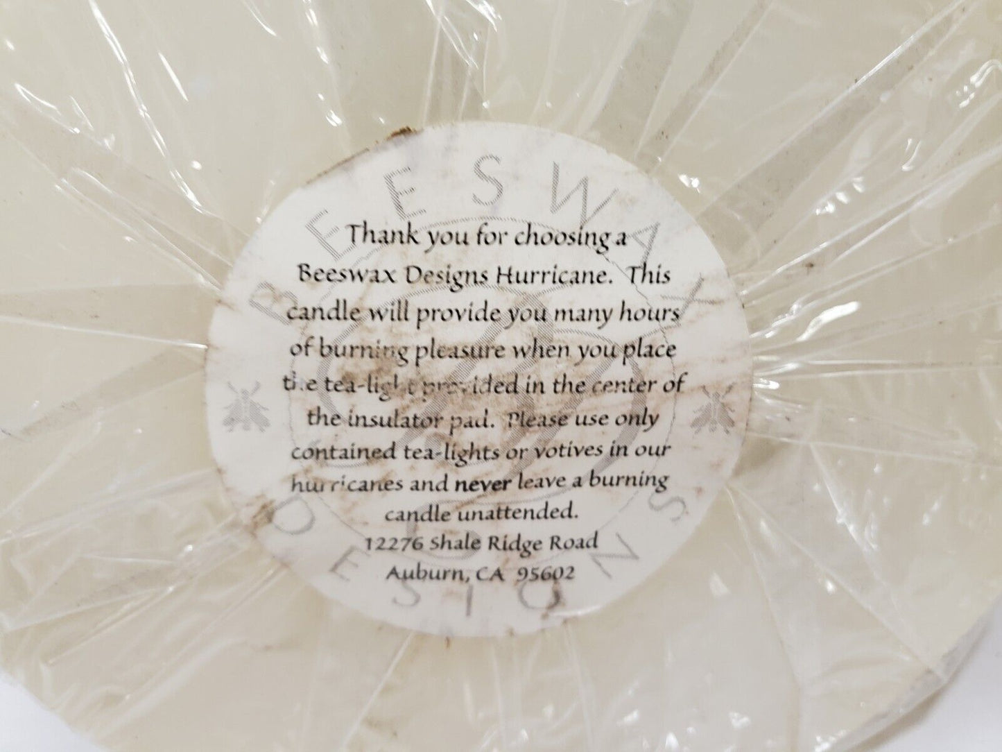 Beeswax Design Hurrican Candle