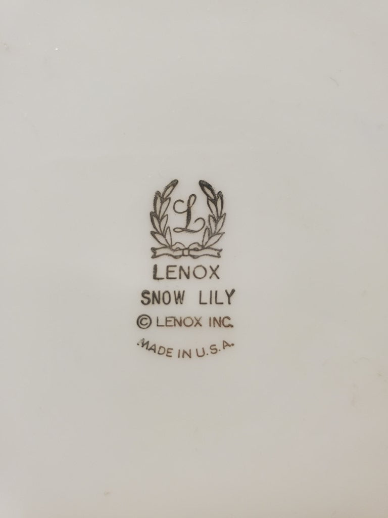 Set of 3 Lenox Snow Lily Salad Plates LK