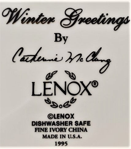 Set of 6 Lenox Winter Greetings Salad Plates