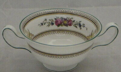 Set of 4 Wedgwood Columbia White (W595) Cream Soup Bowls Only (No Center Medallion)