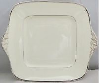 Wedgwood Majesty Platinum Square Handled Cake Plate